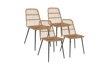 Chaises de jardin Cuba - lot de 4