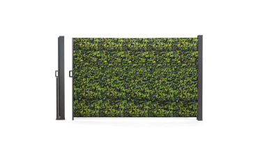 Paravent rétractable occultant 400x180cm motif feuillage