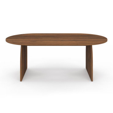 Table basse Japandi effet noyer