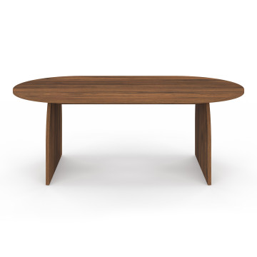 Table basse Japandi effet noyer