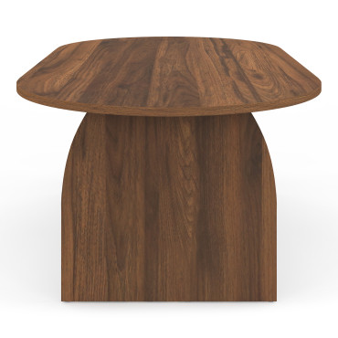 Table basse Japandi effet noyer
