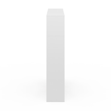 Etagère bibliothèque Paulette 11 compartiments bois et blanc 143cm