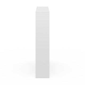Etagère bibliothèque Paulette 11 compartiments bois et blanc 143cm