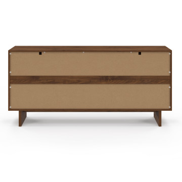 Buffet Yumi 4 portes effet noyer L160cm