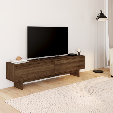 Meuble TV Yumi effet noyer