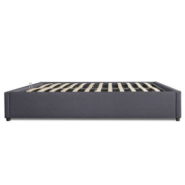 Lit coffre Otto tissu gris avec sommier 160x200cm