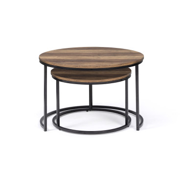 Table basses rondes gigognes Eliza - lot de 2