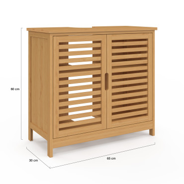 Meuble sous vasque sur pieds Maya 2 portes