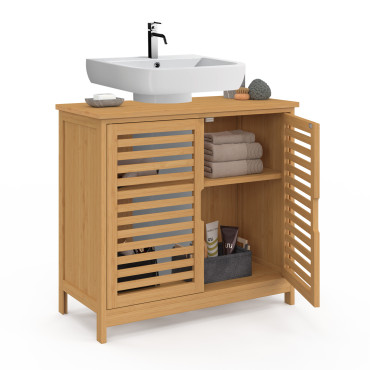 Meuble sous vasque sur pieds Maya 2 portes