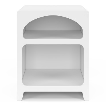 Tables de chevet organiques blanches - lot de 2