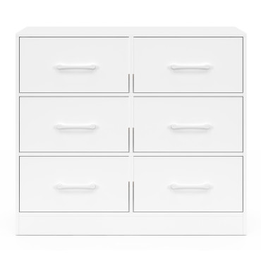 Commode Uma 6 tiroirs blanc