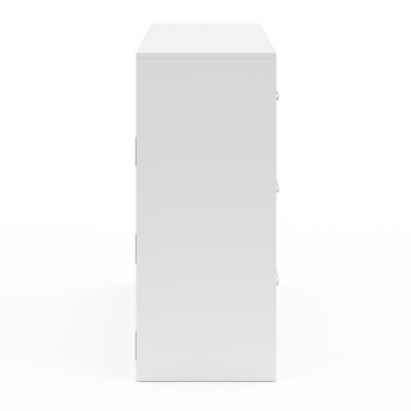 Commode Uma 6 tiroirs blanc