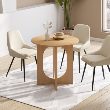 Table à manger ronde Mathis bois Ø80cm