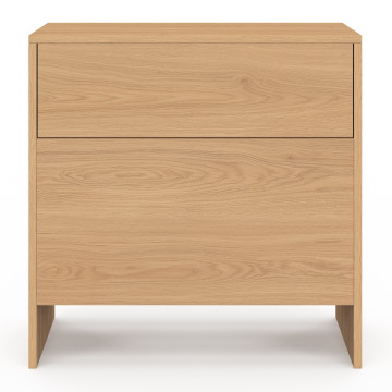 Table d'appoint mini bar Faustine bois et lattes