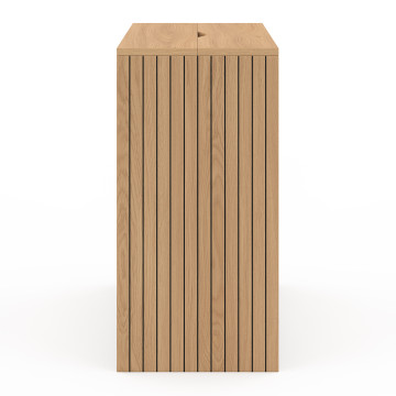 Table d'appoint mini bar Faustine bois et lattes