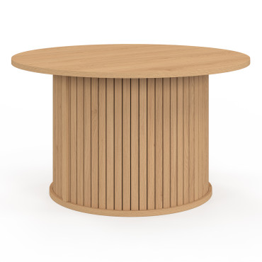 Table basse ronde Albane pieds lattes