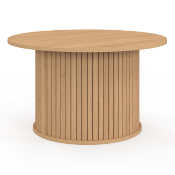 Table basse ronde Albane pieds lattes