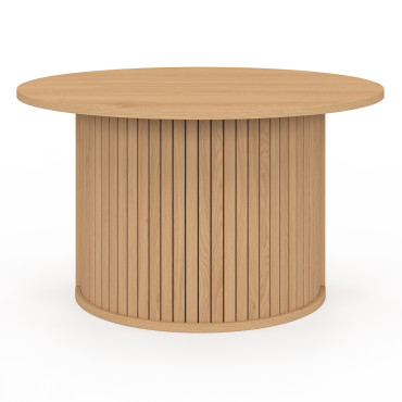 Table basse ronde Albane pieds lattes