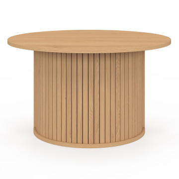 Table basse ronde Albane pieds lattes