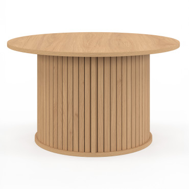 Table basse ronde Albane pieds lattes