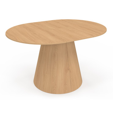 Table à manger ronde extensible Elvis bois Ø110-150cm
