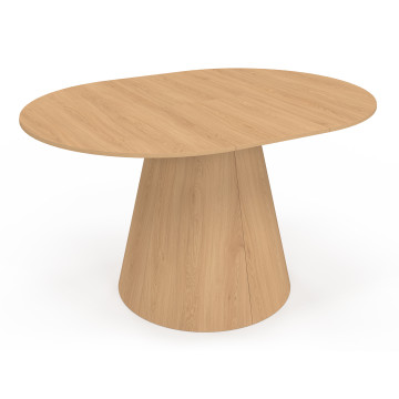 Table à manger ronde extensible Elvis bois Ø110-150cm