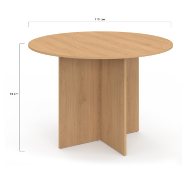 Table à manger ronde Ophélia bois Ø110cm