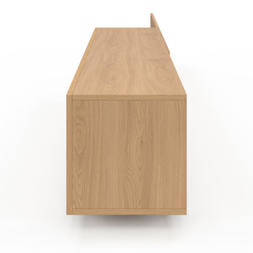 Meuble TV extensible Movena effet lattes L215-360cm