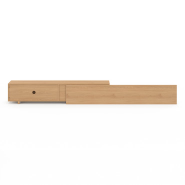 Meuble TV extensible Movena effet lattes L215-360cm