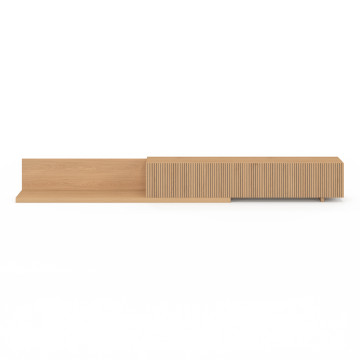 Meuble TV extensible Movena effet lattes L215-360cm