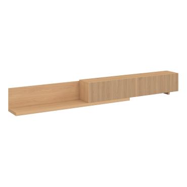 Meuble TV extensible Movena effet lattes L215-360cm