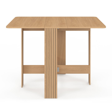 Table à manger dépliable Faustine bois et lattes 103cm