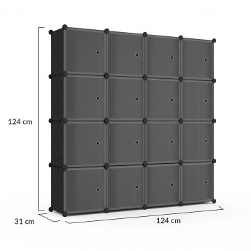Armoire de rangement multifonction 16 cubes