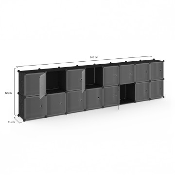 Armoire de rangement multifonction 16 cubes