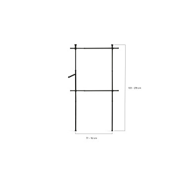 Penderie télescopique H278cm