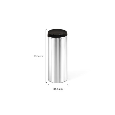 Poubelle automatique ronde 50L