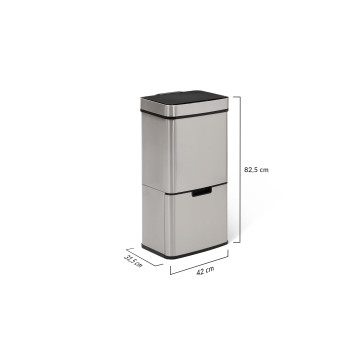 Poubelle automatique spéciale tri 72L