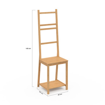 Chaise porte serviette Maya 4 niveaux en bambou