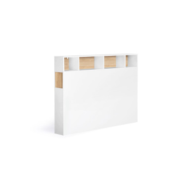 Tête de lit Léo blanche avec rangements 145cm