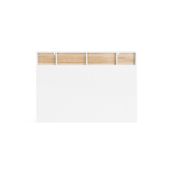 Tête de lit Léo blanche avec rangements 145cm