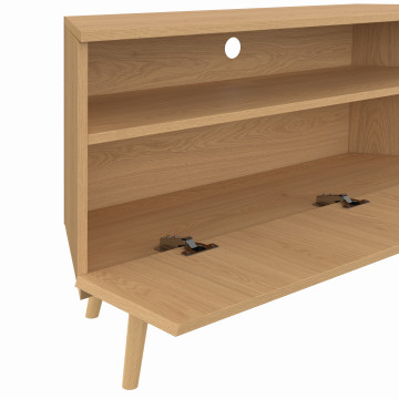 Meuble TV d'angle Faustine effet lattes L110cm