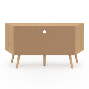 Meuble TV d'angle Faustine effet lattes L110cm