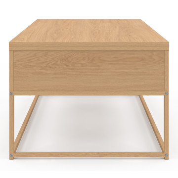 Table basse Memphis avec plateau relevable dépliant et pieds imitation bois