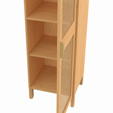 Armoire Eve 1 porte cannage H120cm