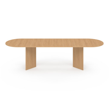 Table à manger extensible Gabin effet hêtre et pieds design 200-300cm