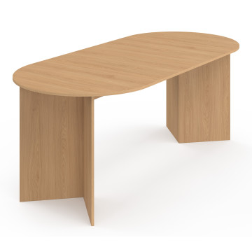 Table à manger extensible Gabin effet hêtre et pieds design 200-300cm
