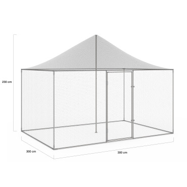 Volière grillagée 6m² - 3x2m