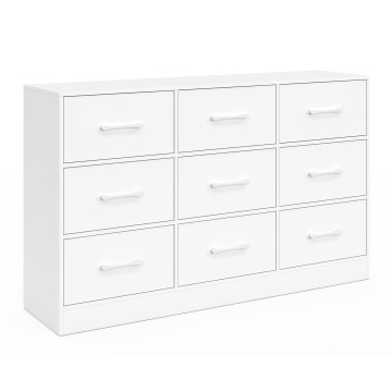 Commode Uma 9 tiroirs blanc