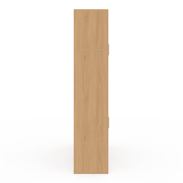 Etagère bibliothèque Faustine effet lattes 11 compartiments 143cm