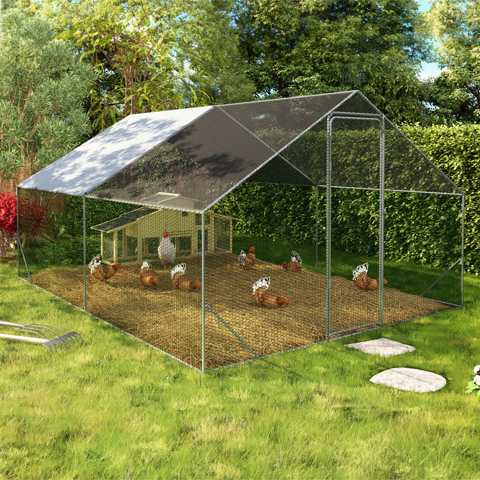 Enclos grillagé pour poules 12m² - 3x4m Enclos grillagé pour poules 12m² - 3x4m
